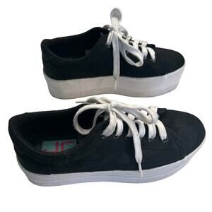JC Play by Jeffrey Campbell Black Canvas 2” Platform Creeper Sneakers US Size 8